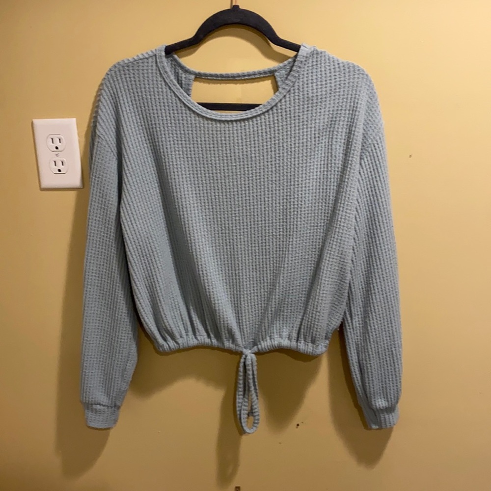 hollister draw string waist sweater